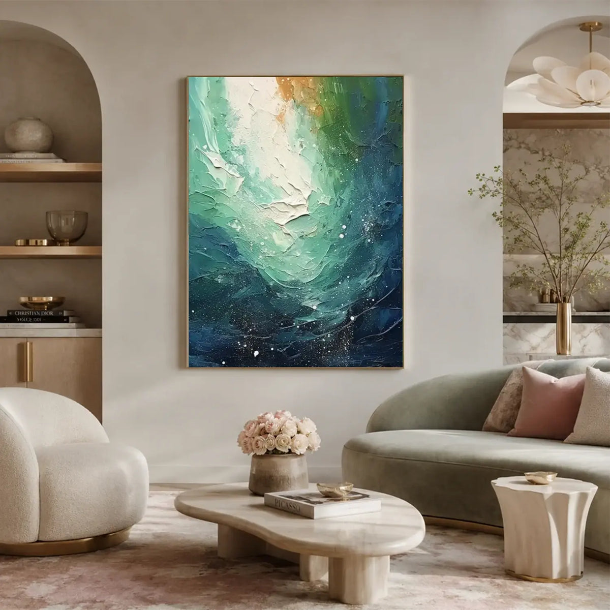 Ocean Abstract Textured Wall Art #OS053