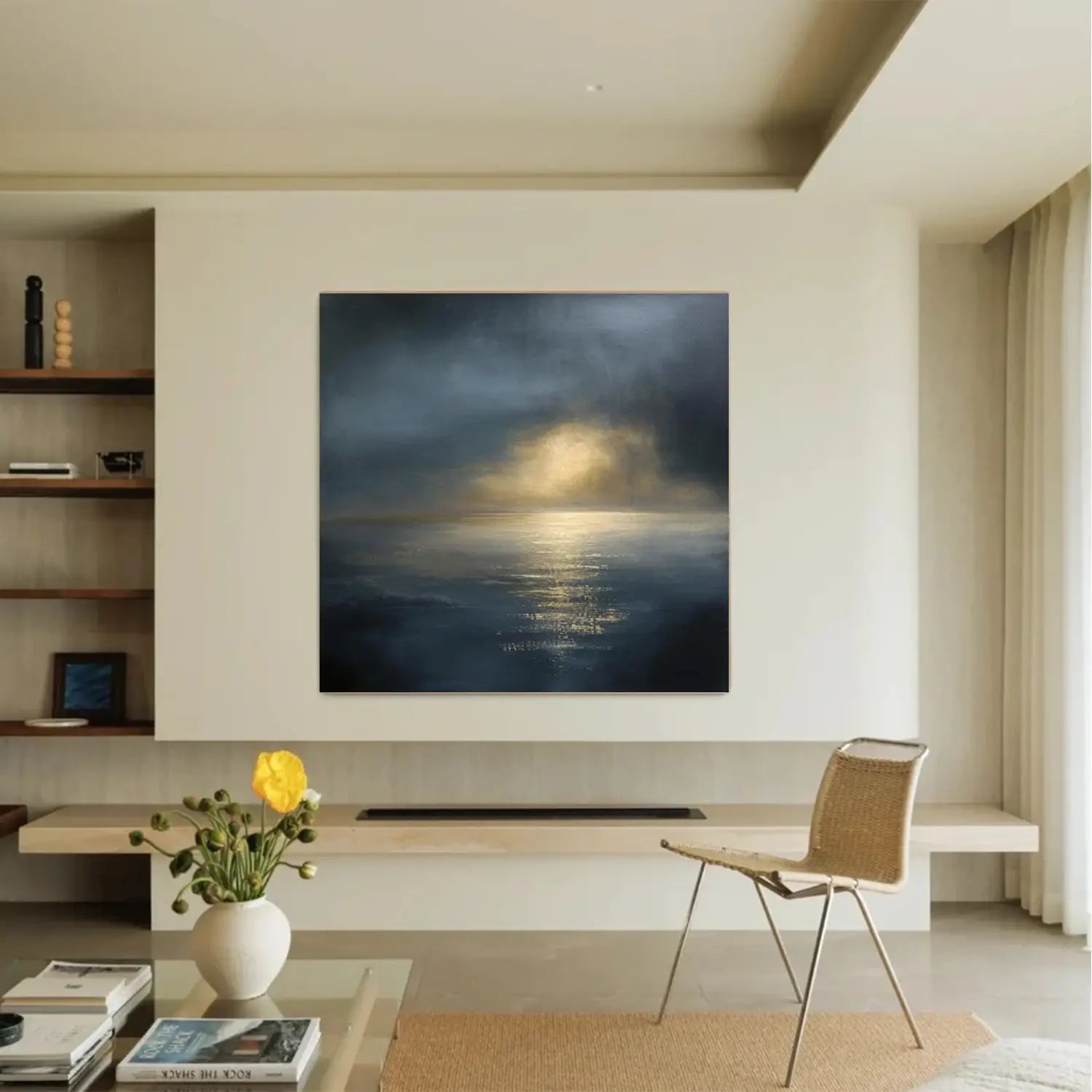 Ocean And Sky Abstract Wall Art #OS054