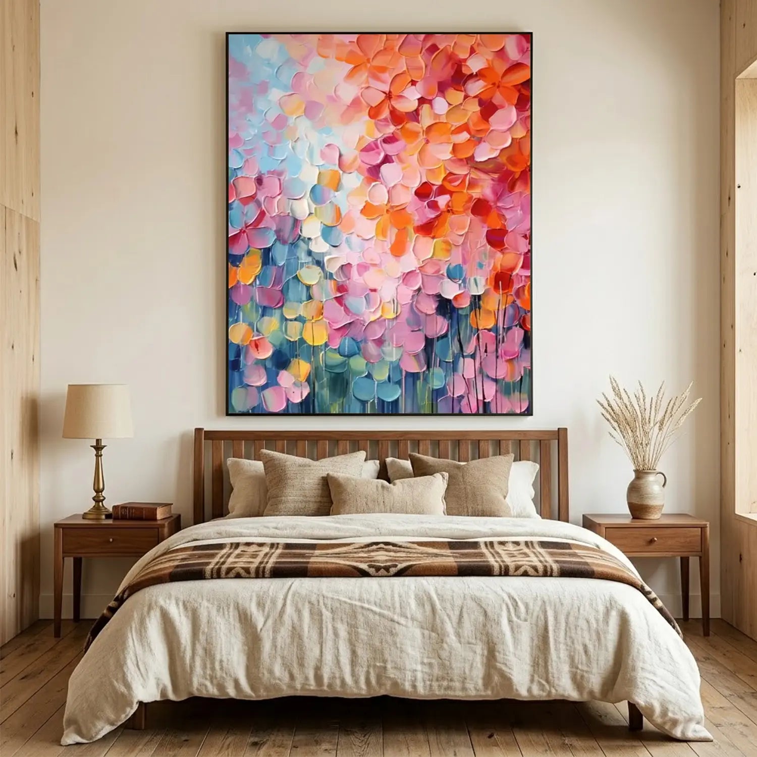 Colorful Abstract Textured Painting Canvas