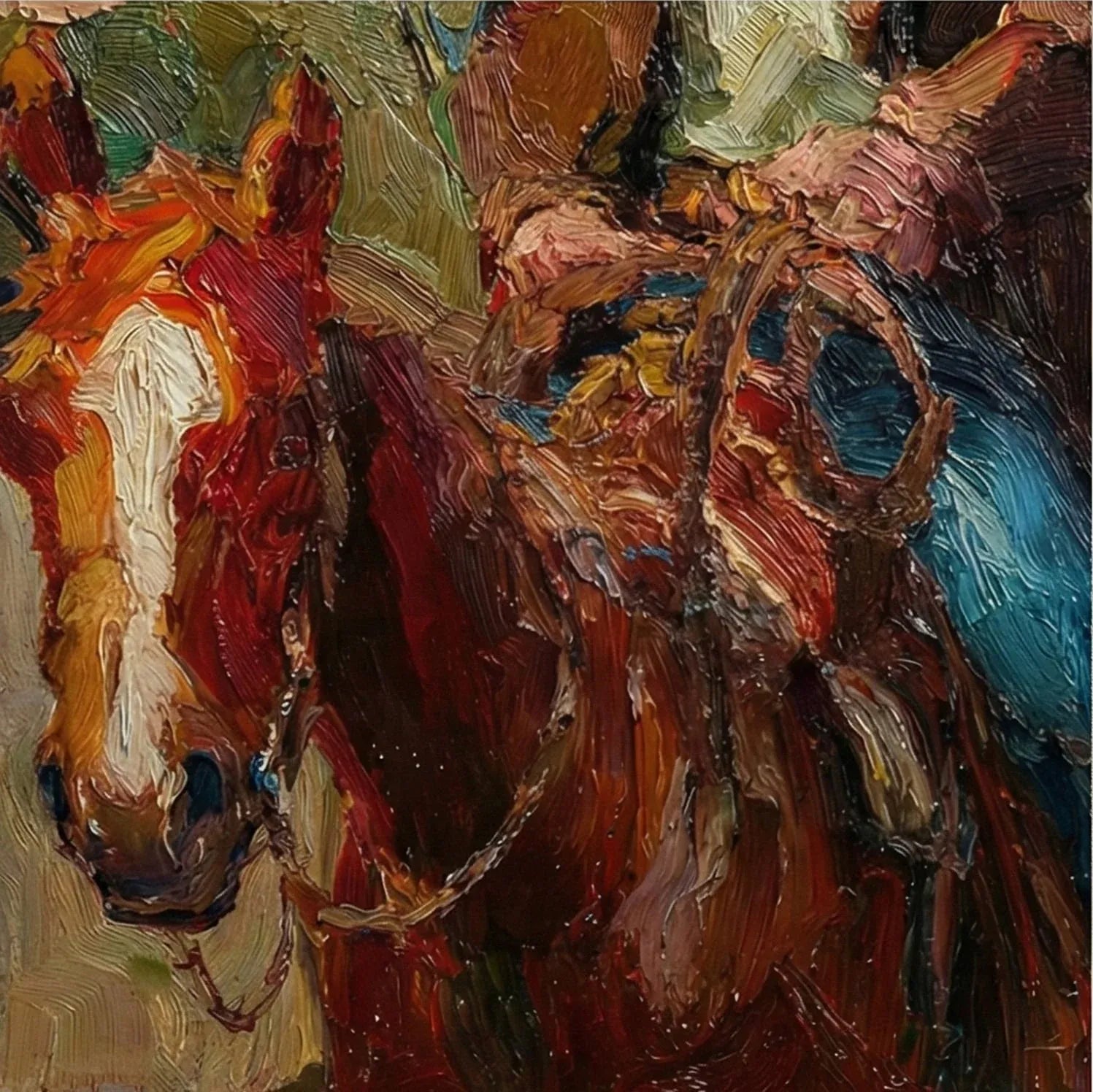Vintage Americana Art | Crimson Steed Rider