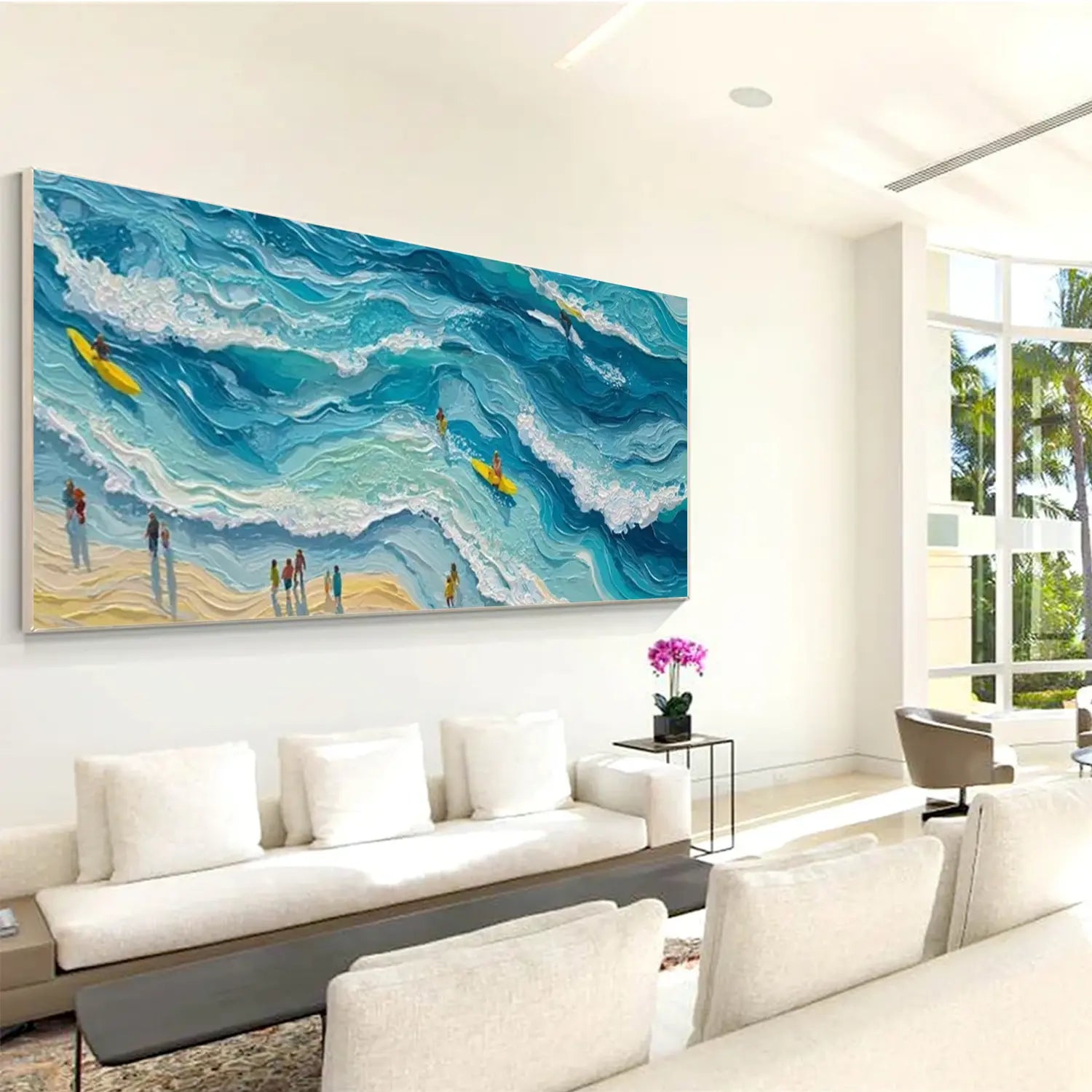 Surfing Sports Textured Wall Art #SC014