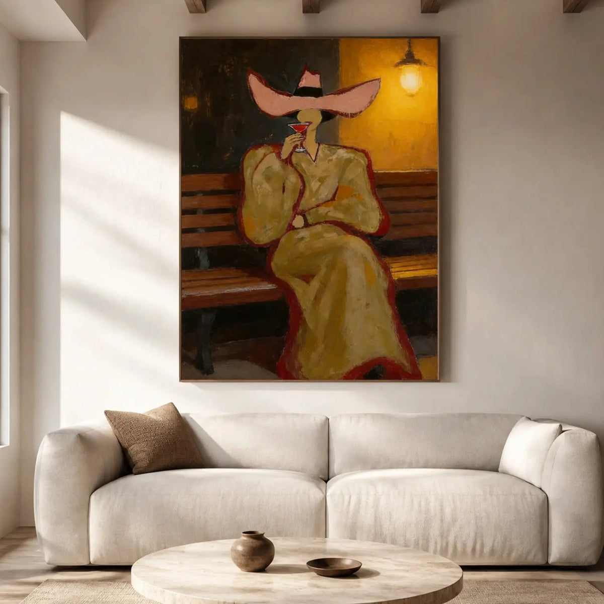 Vintage Americana Art | Lamplight Solitude #VA084
