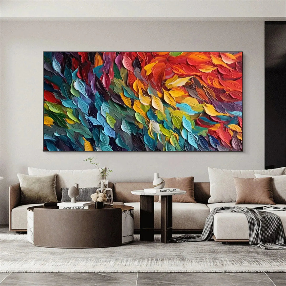 Colorful Abstract Textured Wall Art #AW183