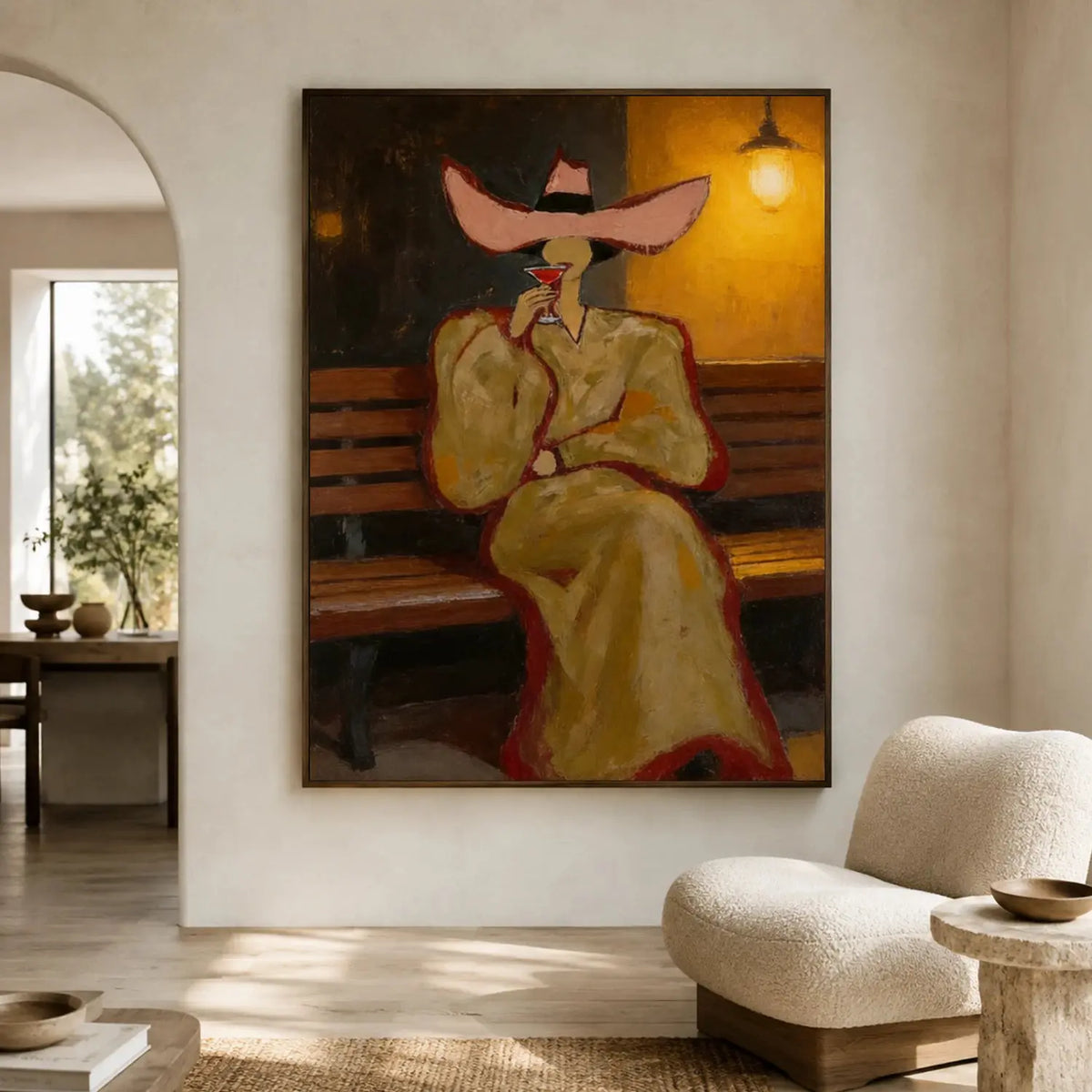 Vintage Americana Art | Lamplight Solitude #VA084