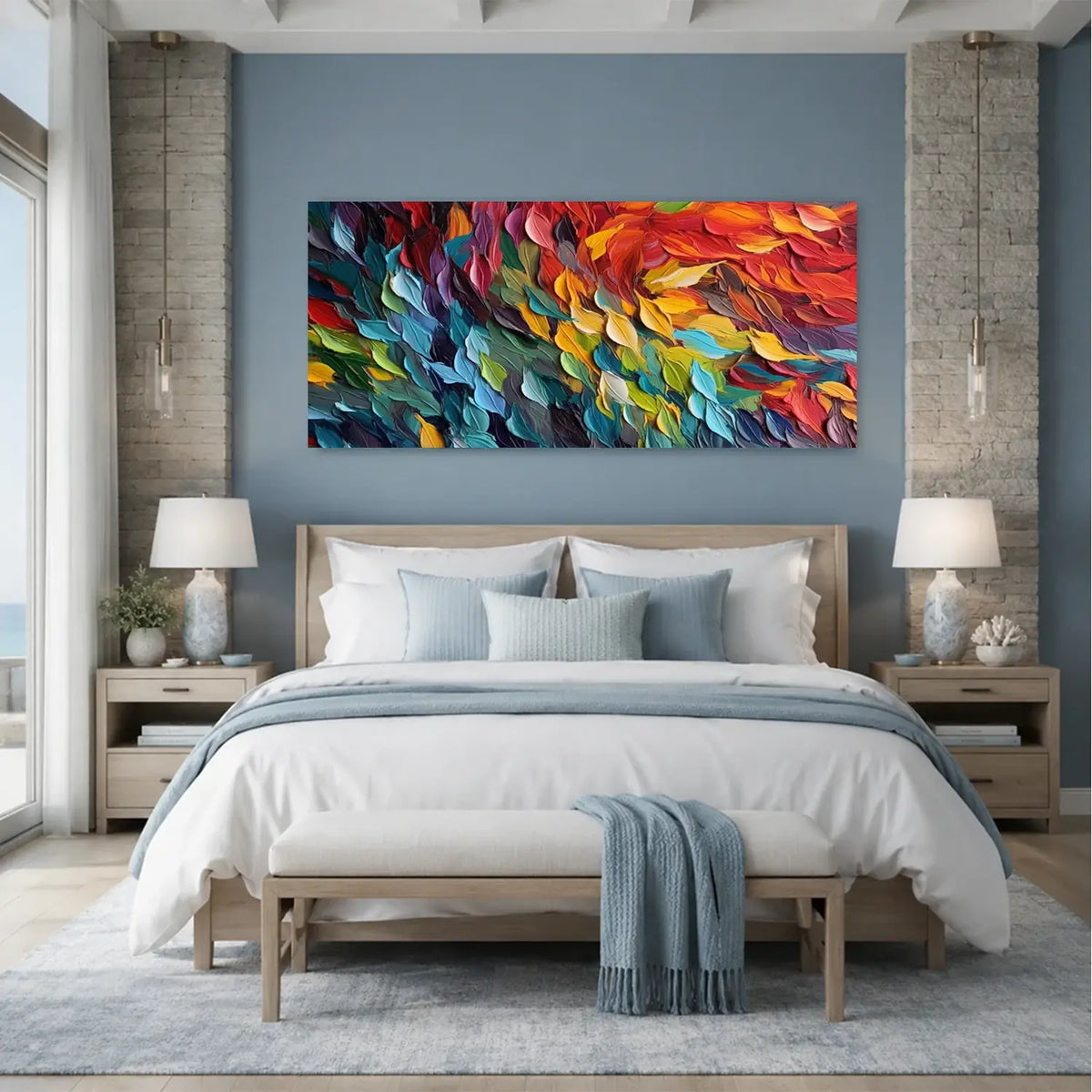 Colorful Abstract Textured Wall Art #AW183