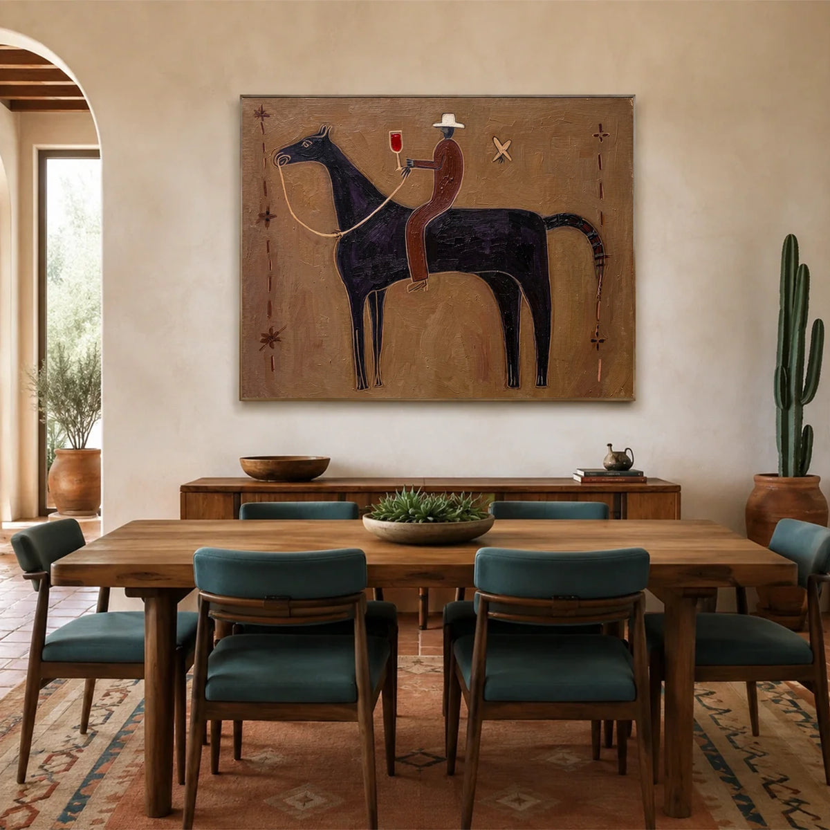 Vintage Americana Art Cowboy & Horse #VA107