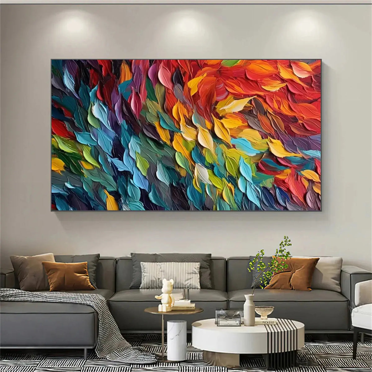 Colorful Abstract Textured Wall Art #AW183