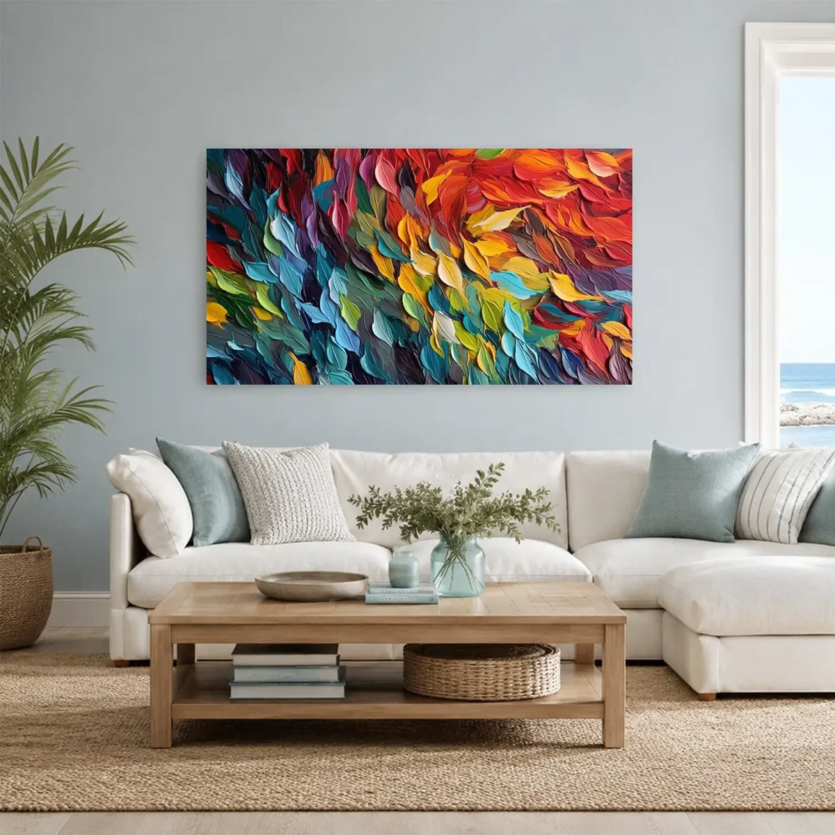 Colorful Abstract Textured Wall Art #AW183