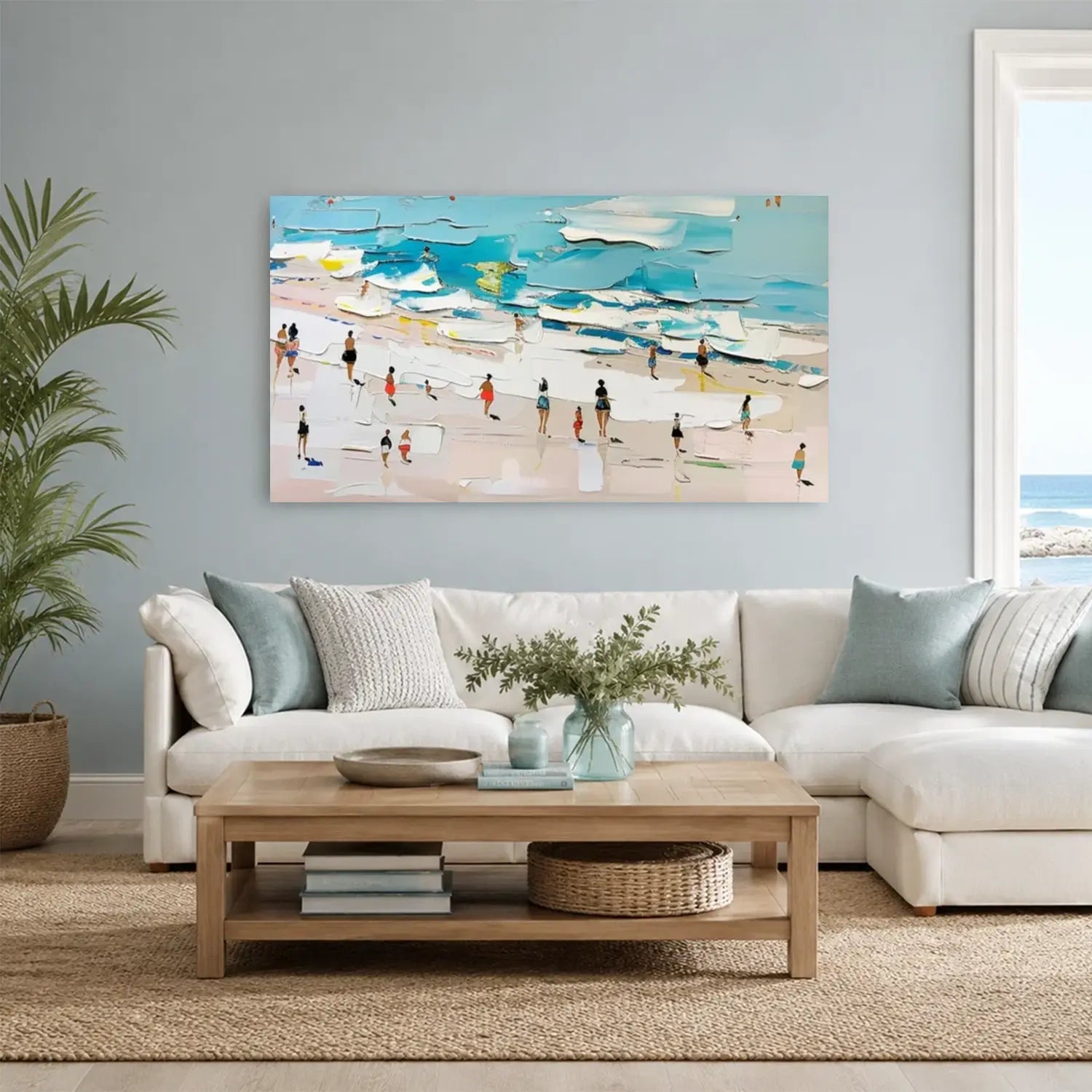 Ocean Abstract Textured Wall Art #OS055