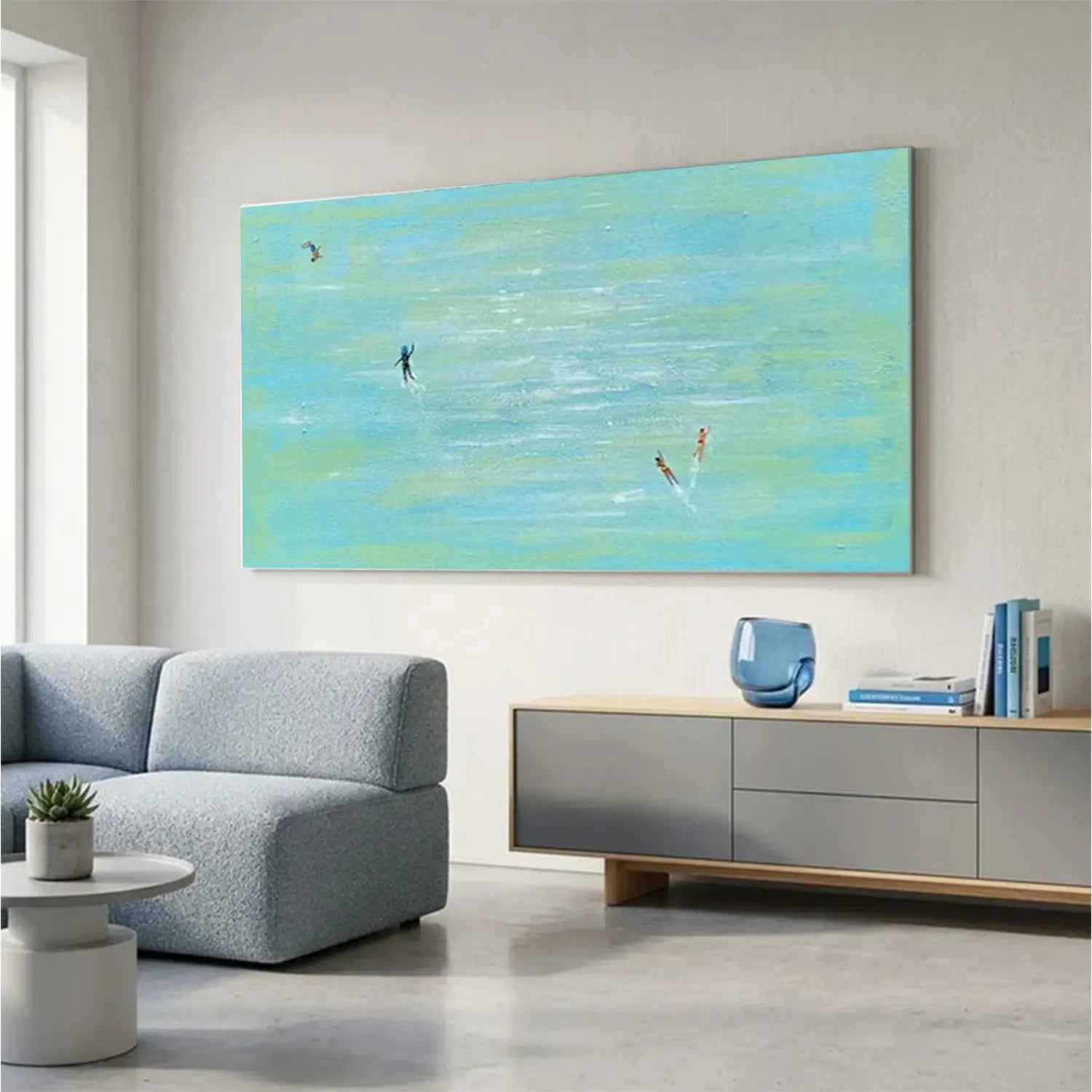 Swimming Sports Textured Wall Art #SC010