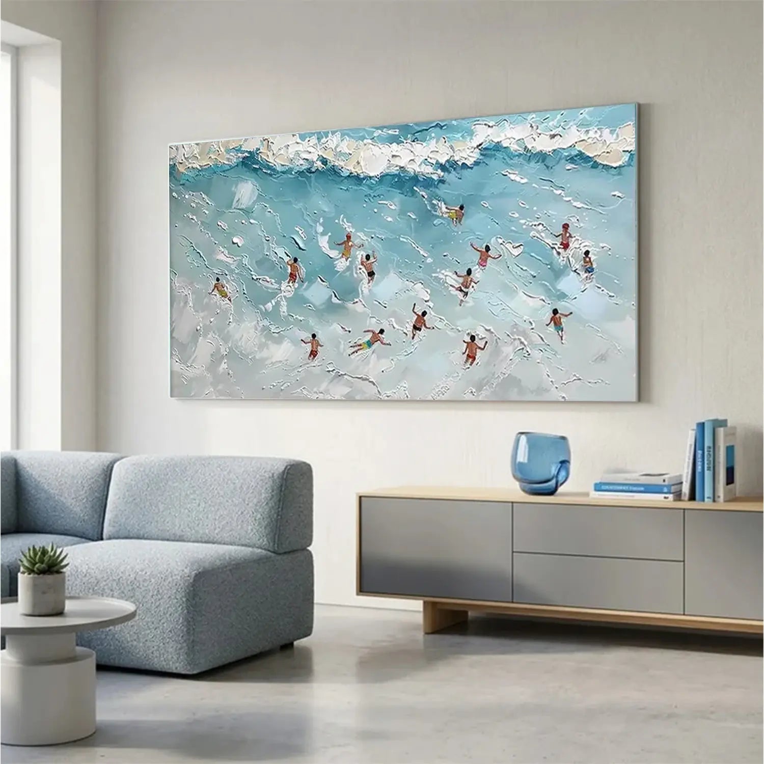 Swimming Sports Textured Wall Art #SC012
