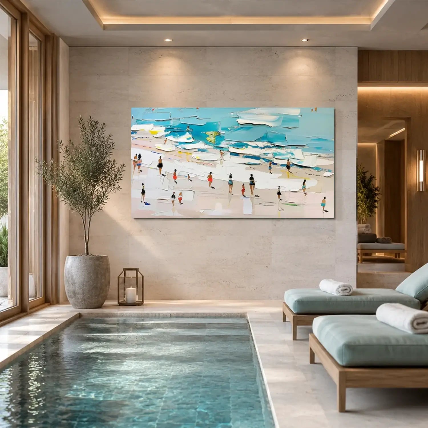 Ocean Abstract Textured Wall Art #OS055