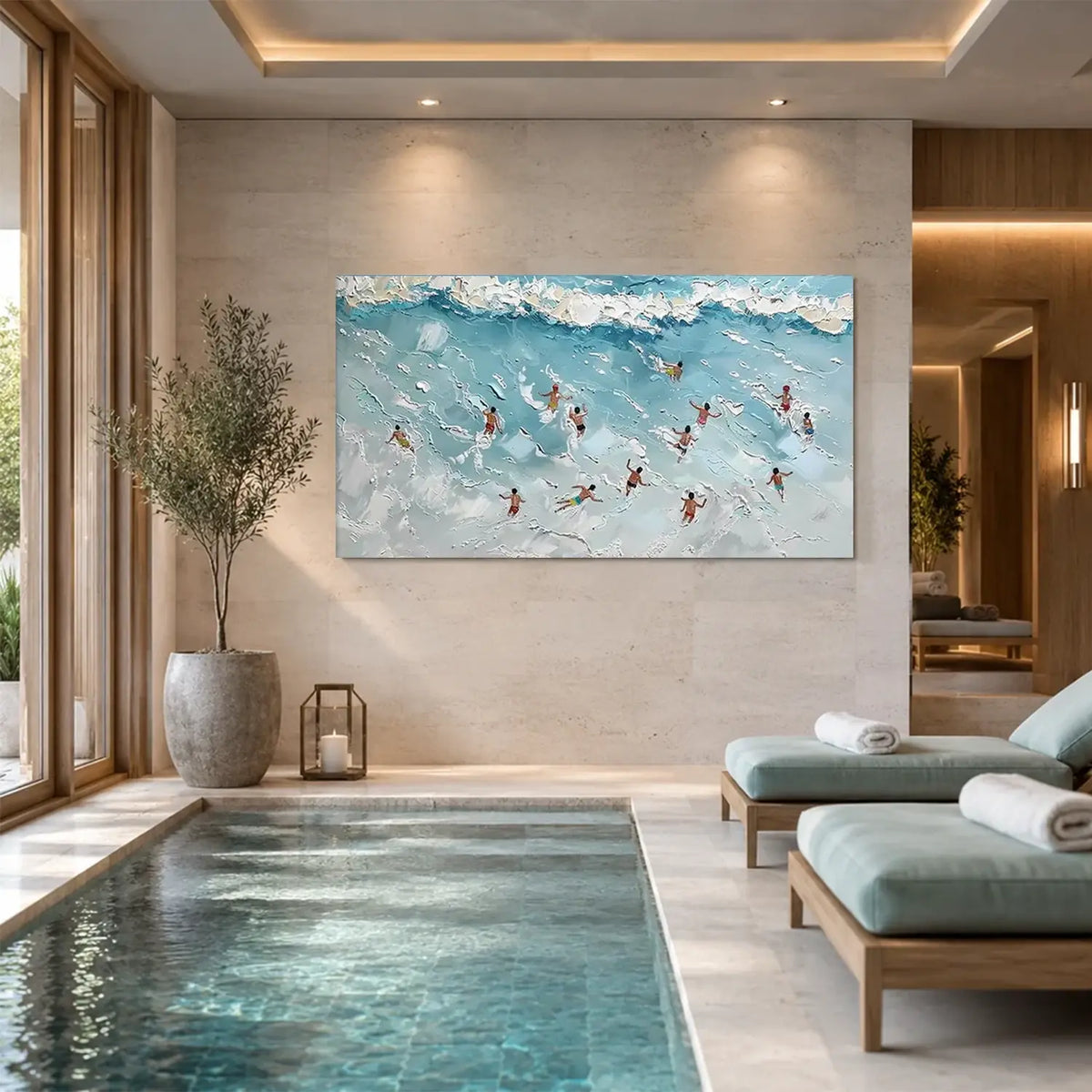 Swimming Sports Textured Wall Art #SC012
