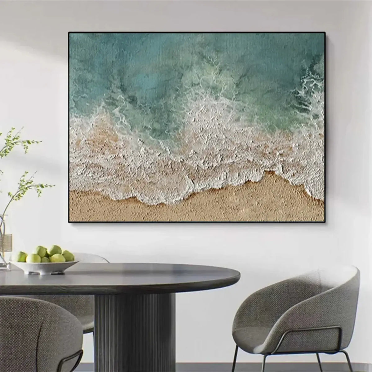 Ocean And Sky Textured Painting Canvas #OS052
