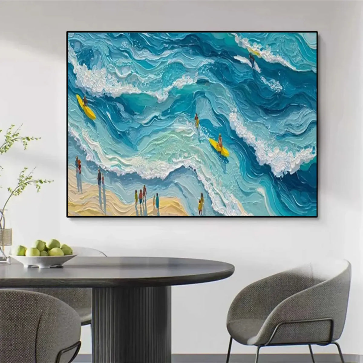 Surfing Sports Textured Wall Art #SC014