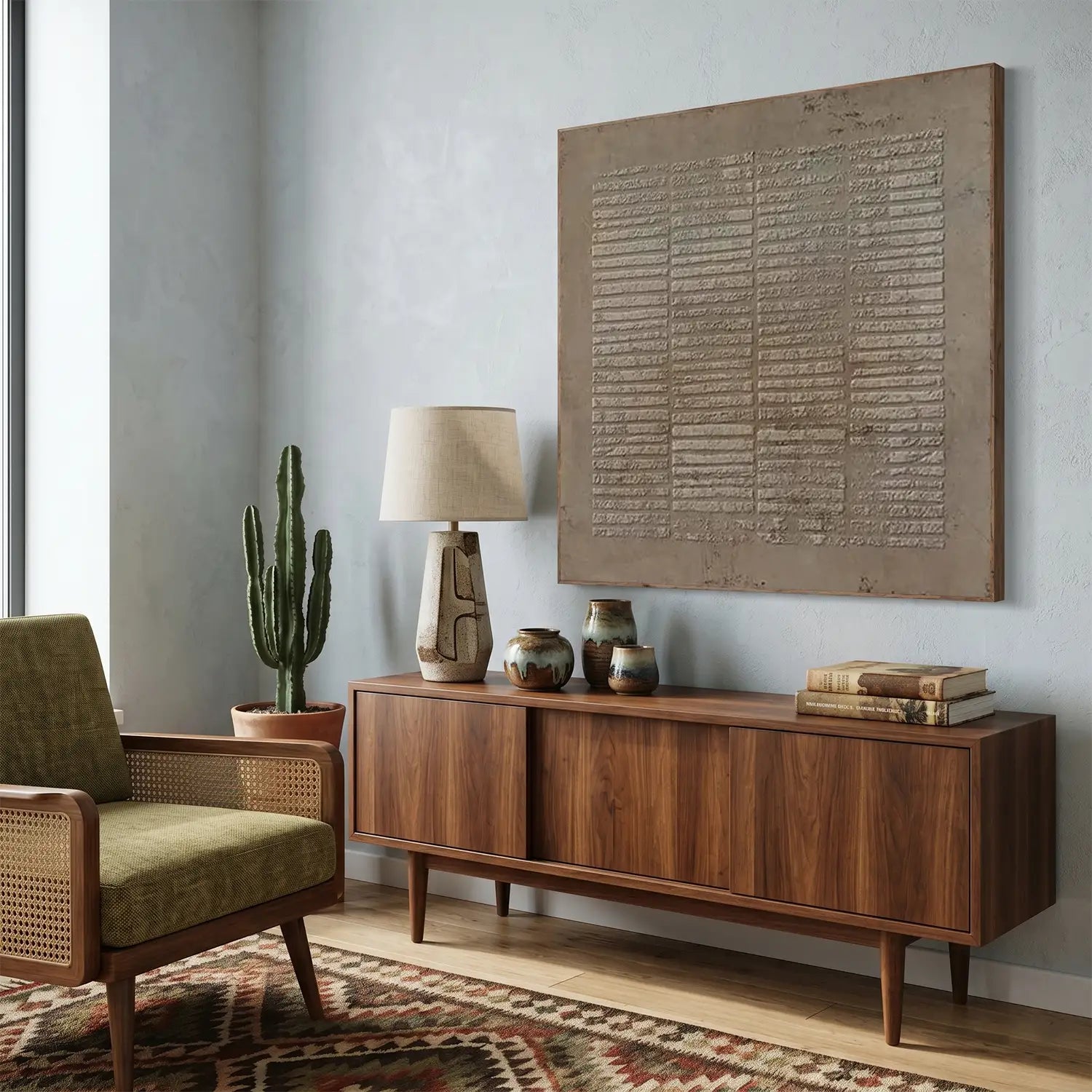 Brown Wabi Sabi Texture Canvas Art