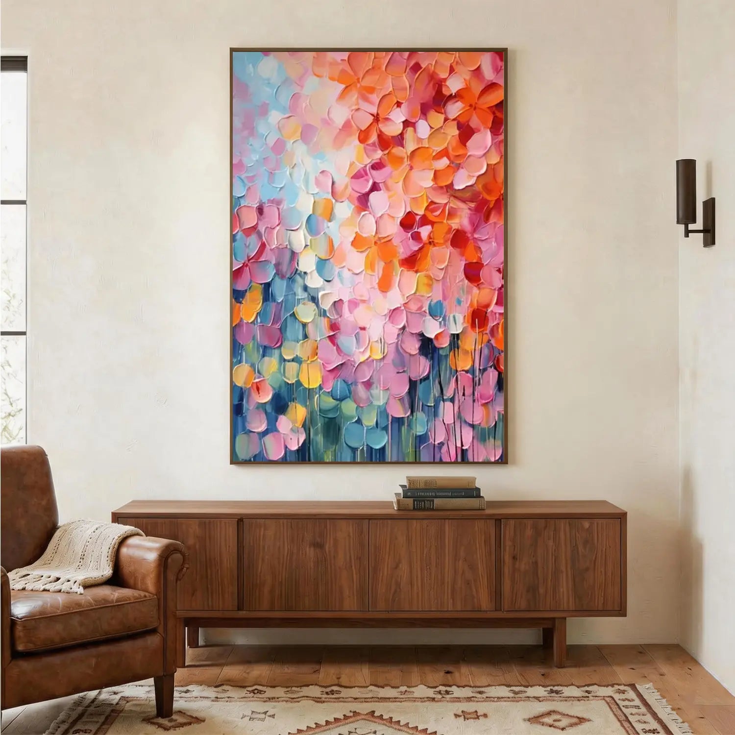 Colorful Abstract Textured Painting Canvas