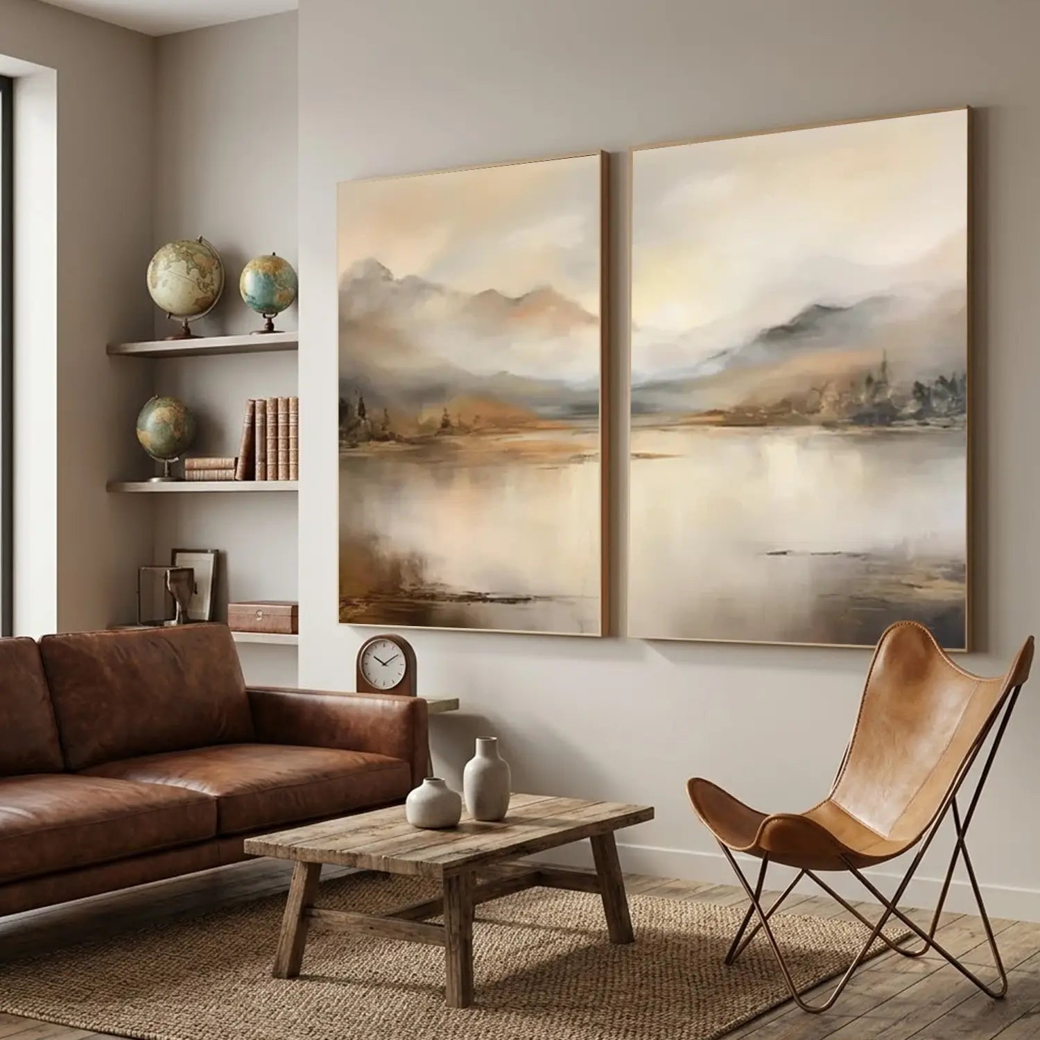 Abstract Mountain Canvas Art Set of 2