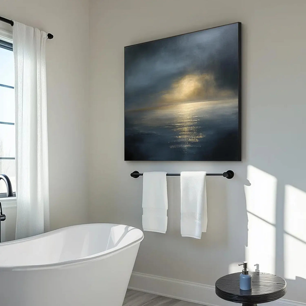 Ocean And Sky Abstract Wall Art #OS054