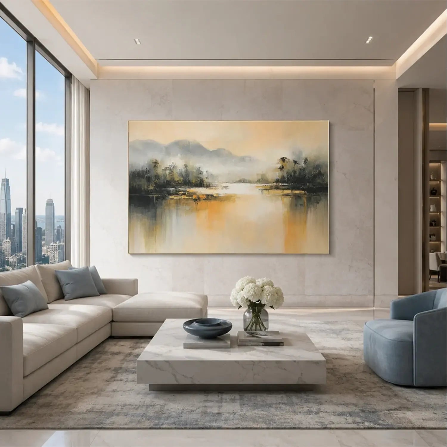 Abstract Mountain Canvas Art #MM021