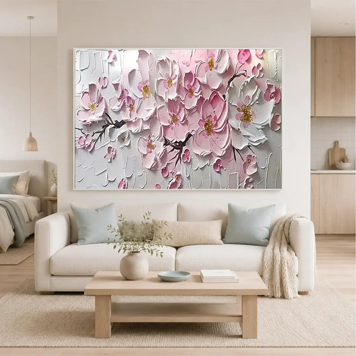 Flower Abstract Textured Wall Art #FT072