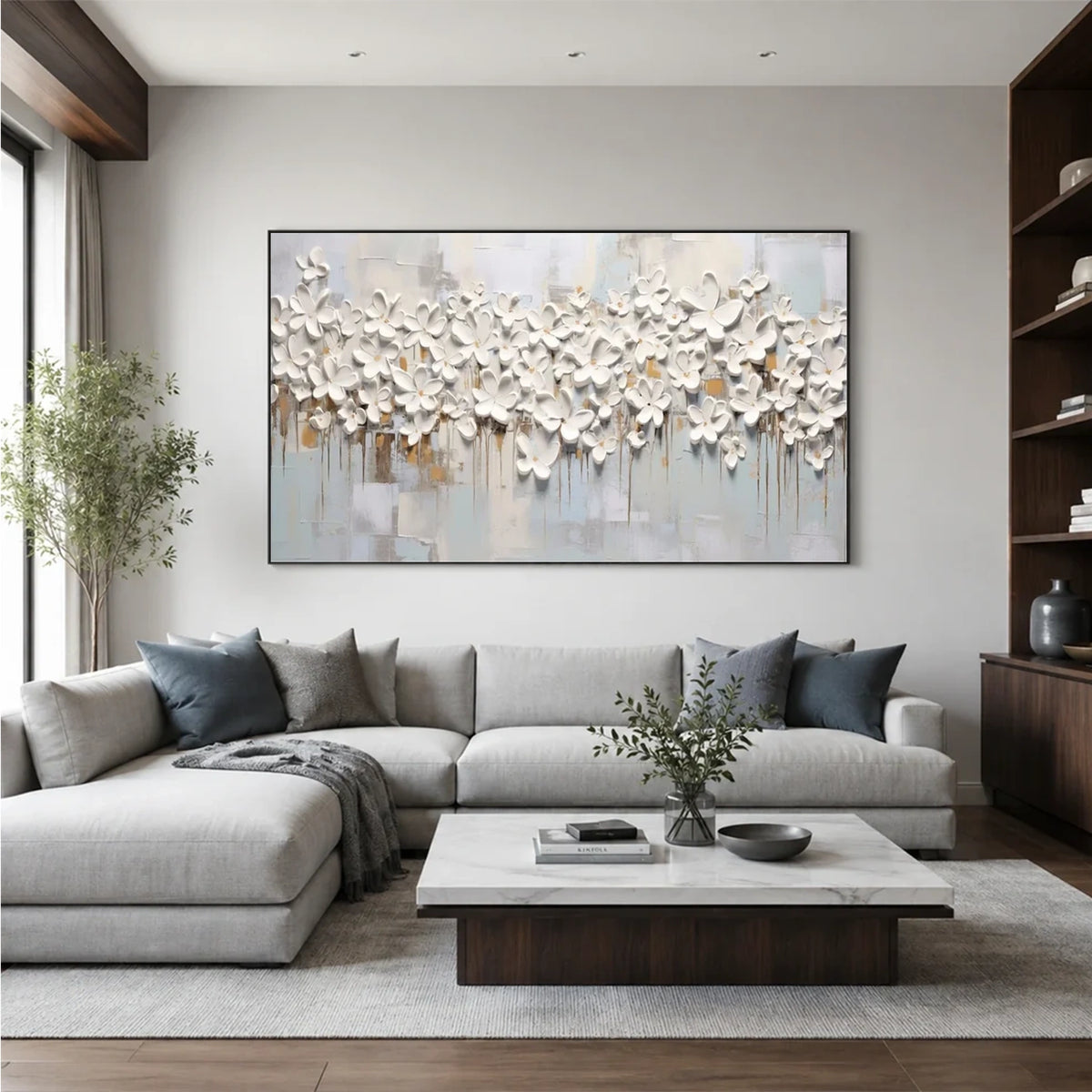 Abstract Flower And Tree Canvas Art #FT067