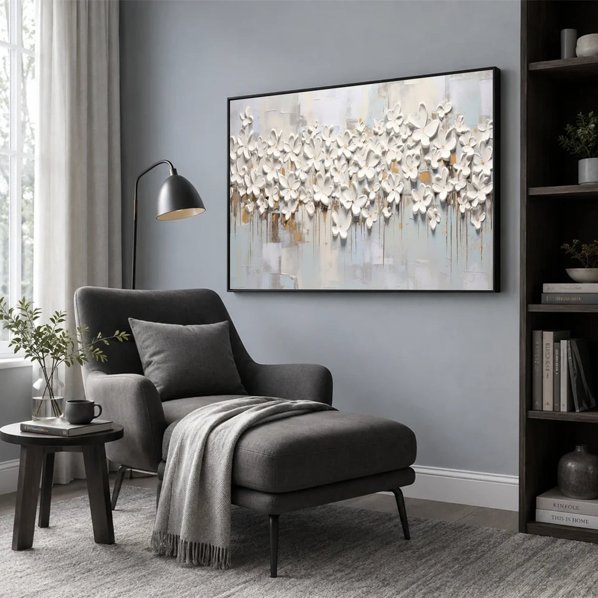 Abstract Flower And Tree Canvas Art #FT067