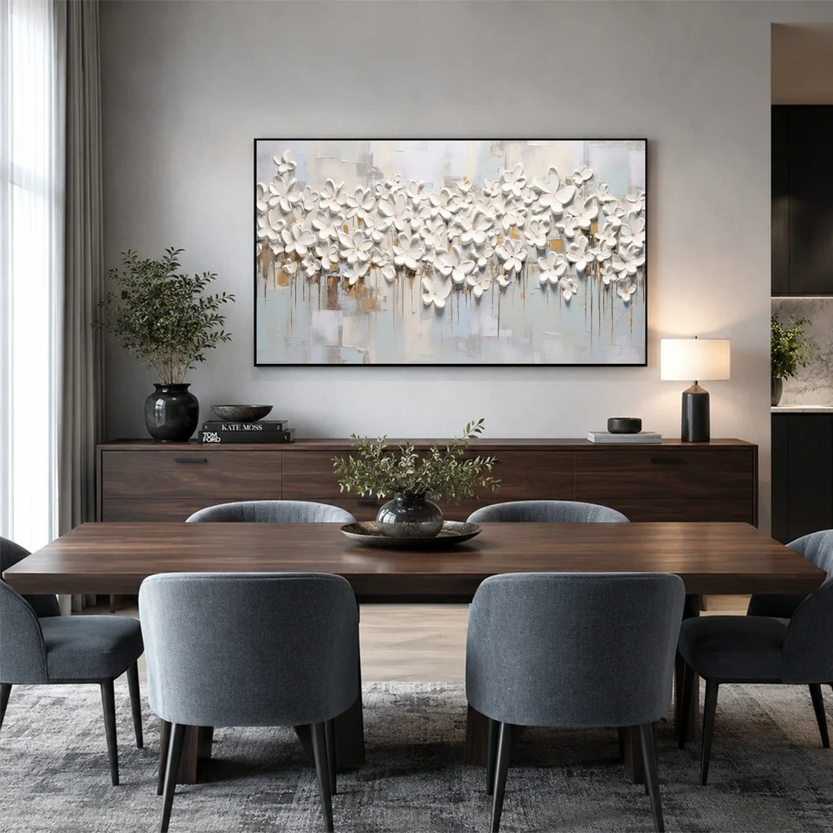 Abstract Flower And Tree Canvas Art #FT067