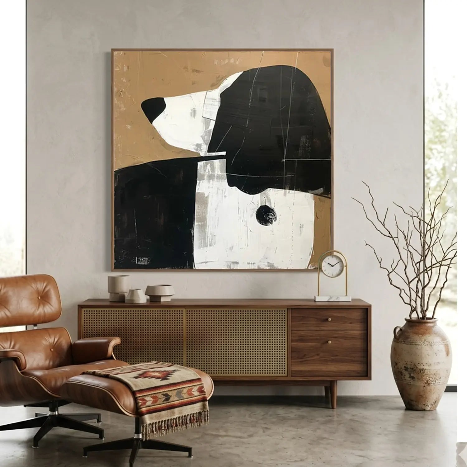 Abstract Animal Dog Wall Art