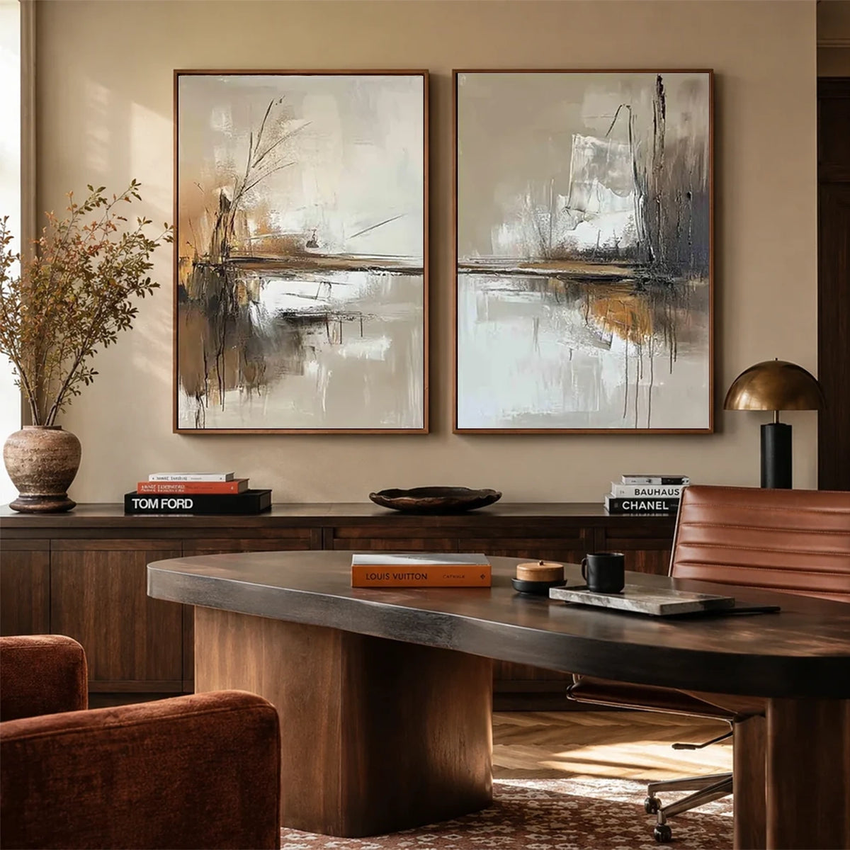Abstract Canvas Wall Art Set of 2 #AW185