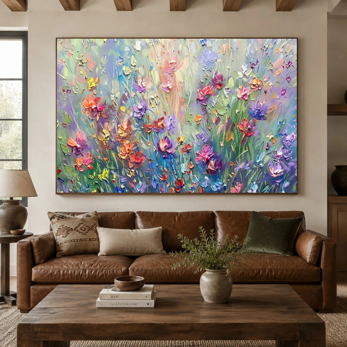 Flower Abstract Textured Wall Art #FT067