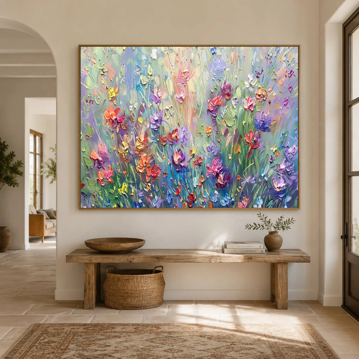Flower Abstract Textured Wall Art #FT067