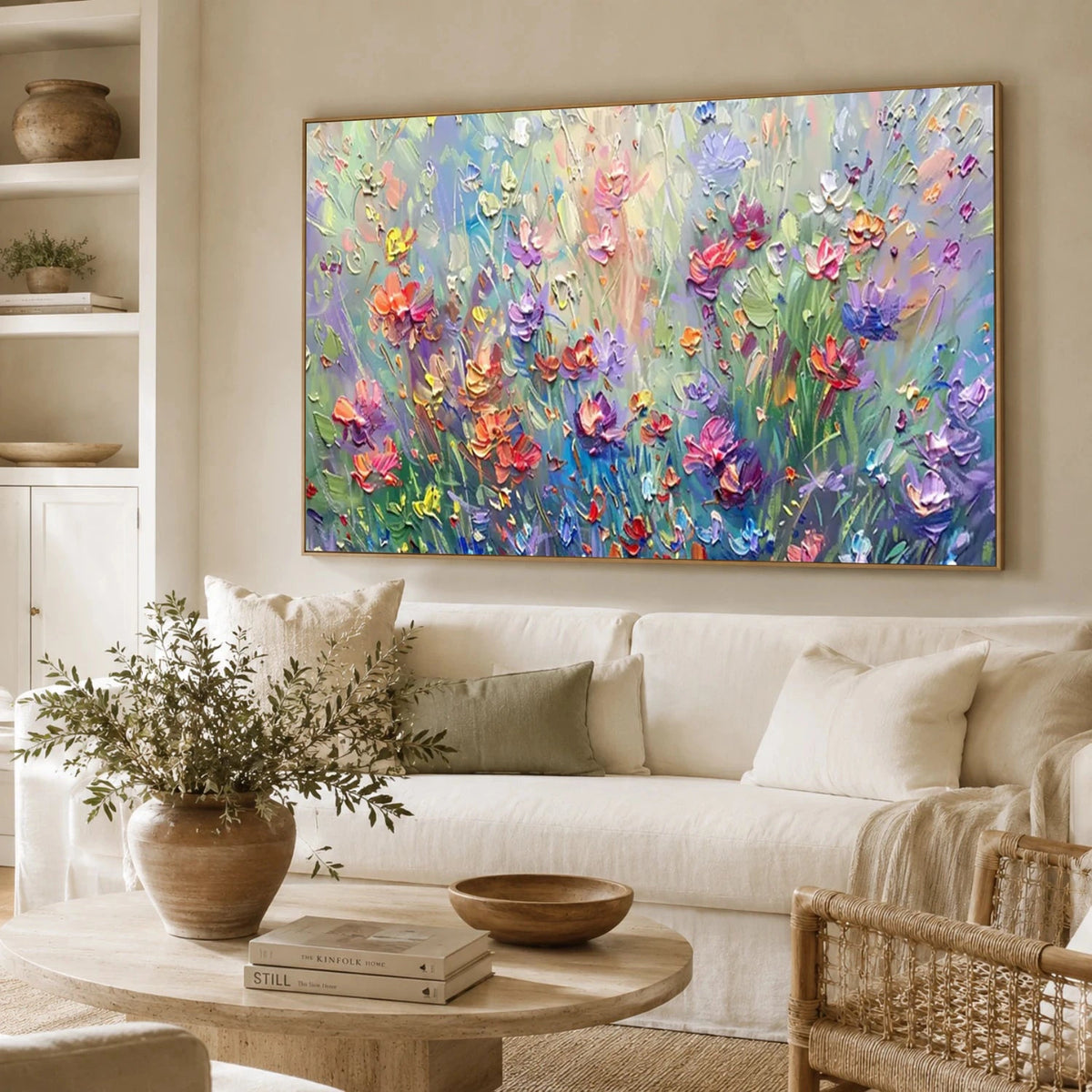 Flower Abstract Textured Wall Art #FT067