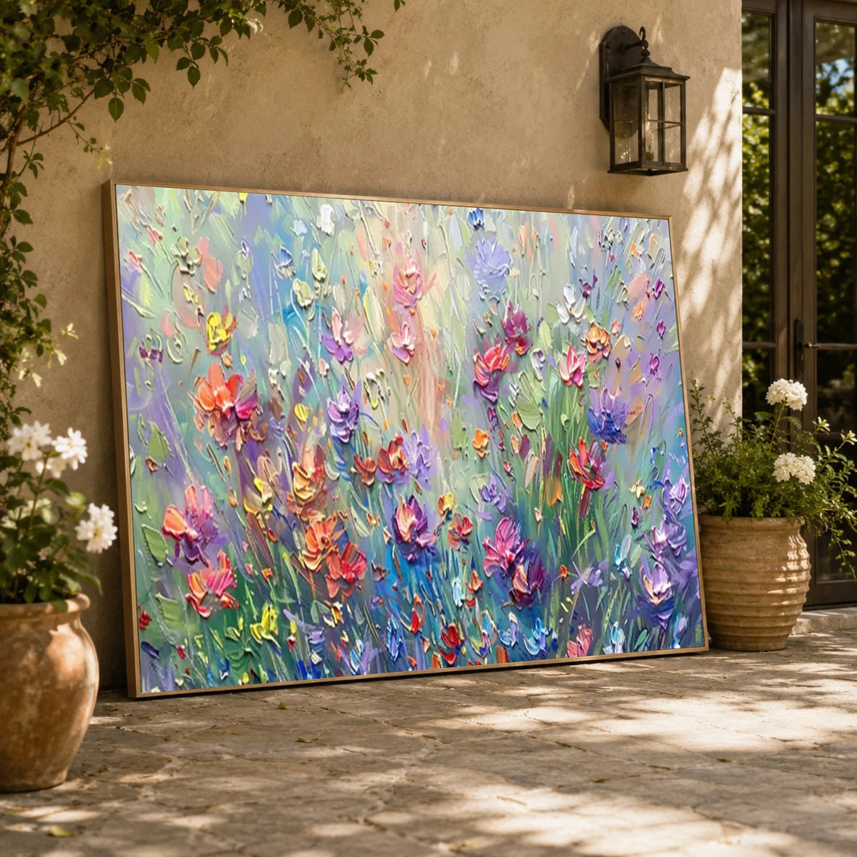 Flower Abstract Textured Wall Art #FT067