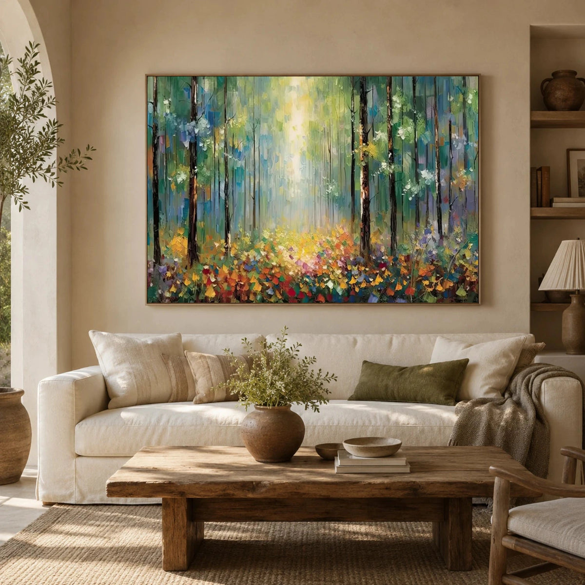 Abstract Flower And Tree Canvas Art #FT065