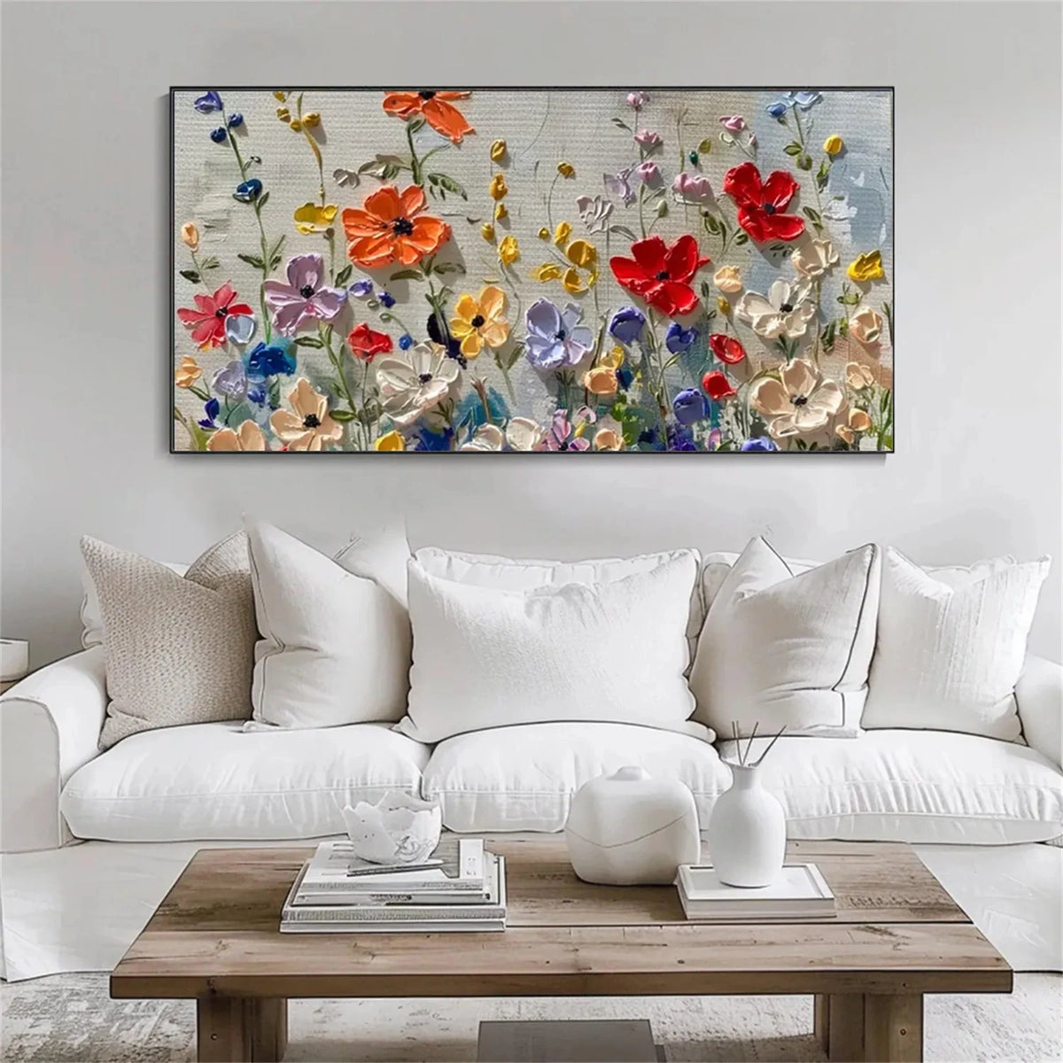 Flower Abstract Textured Wall Art #FT068