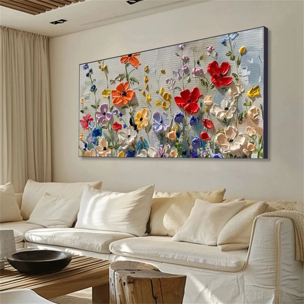 Flower Abstract Textured Wall Art #FT068