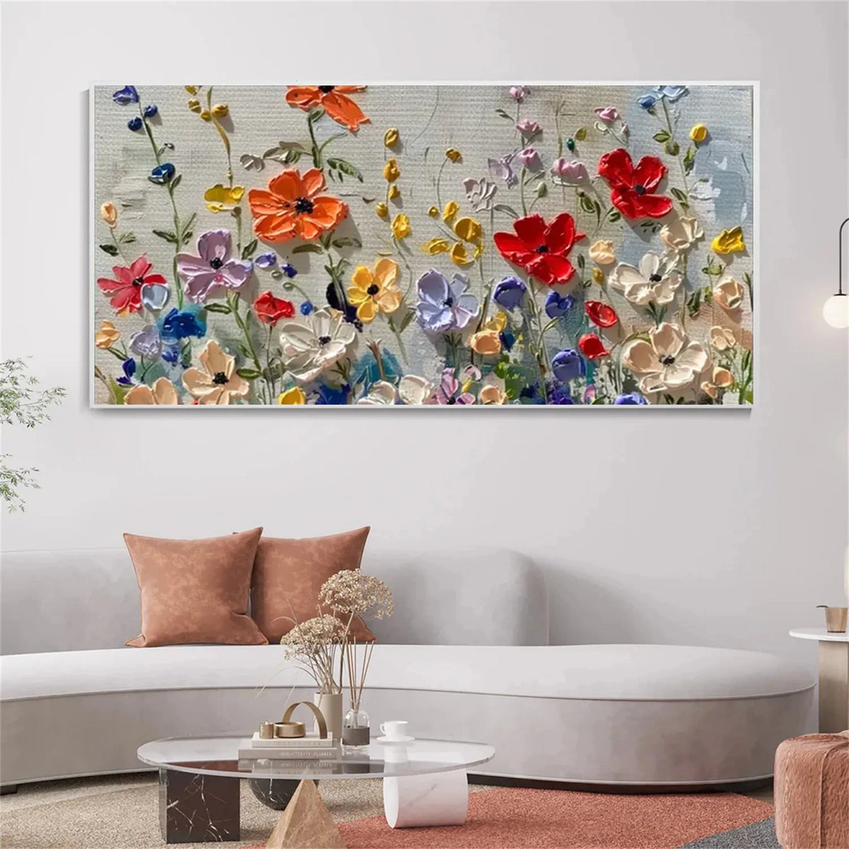 Flower Abstract Textured Wall Art #FT068