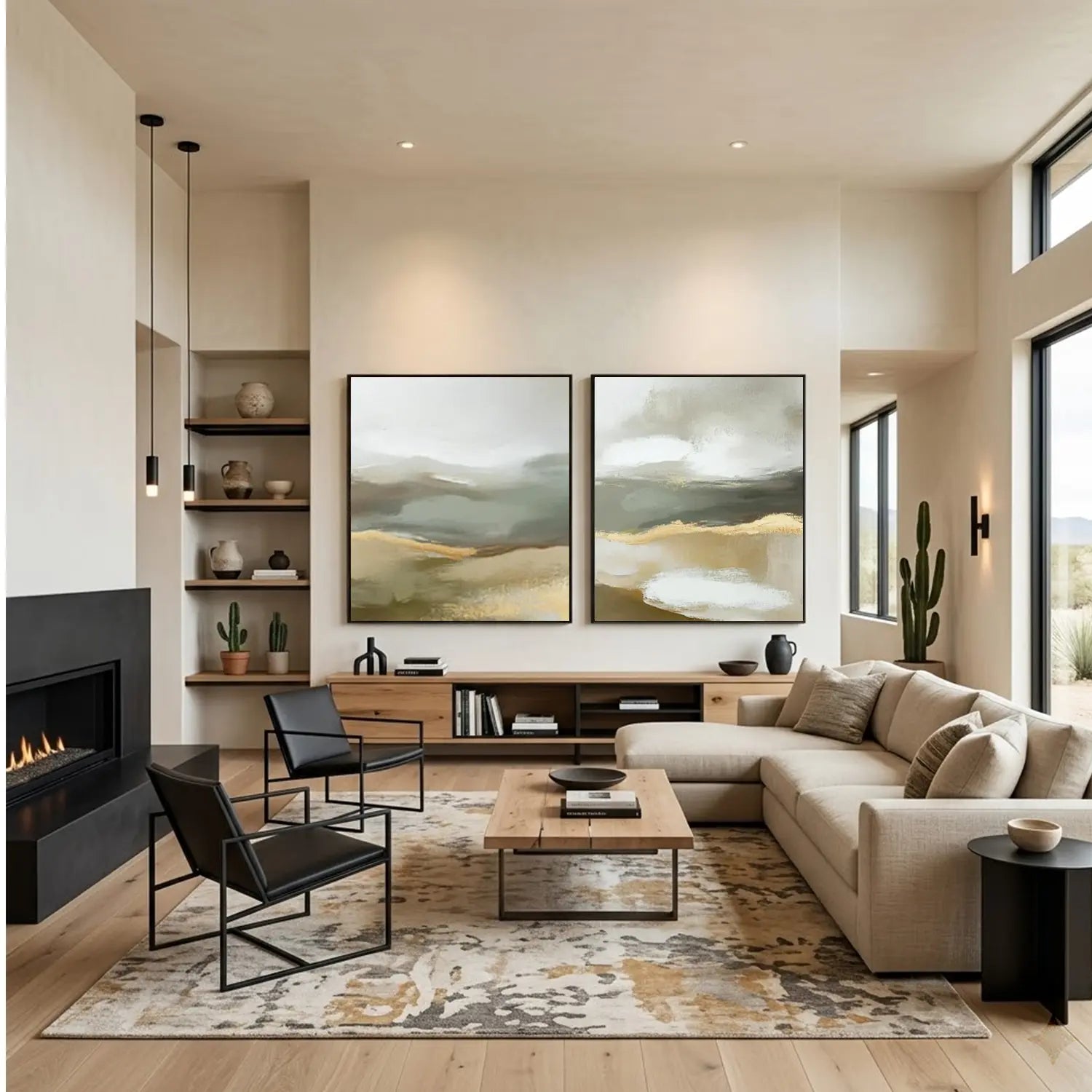 Abstract Canvas Wall Art Set of 2