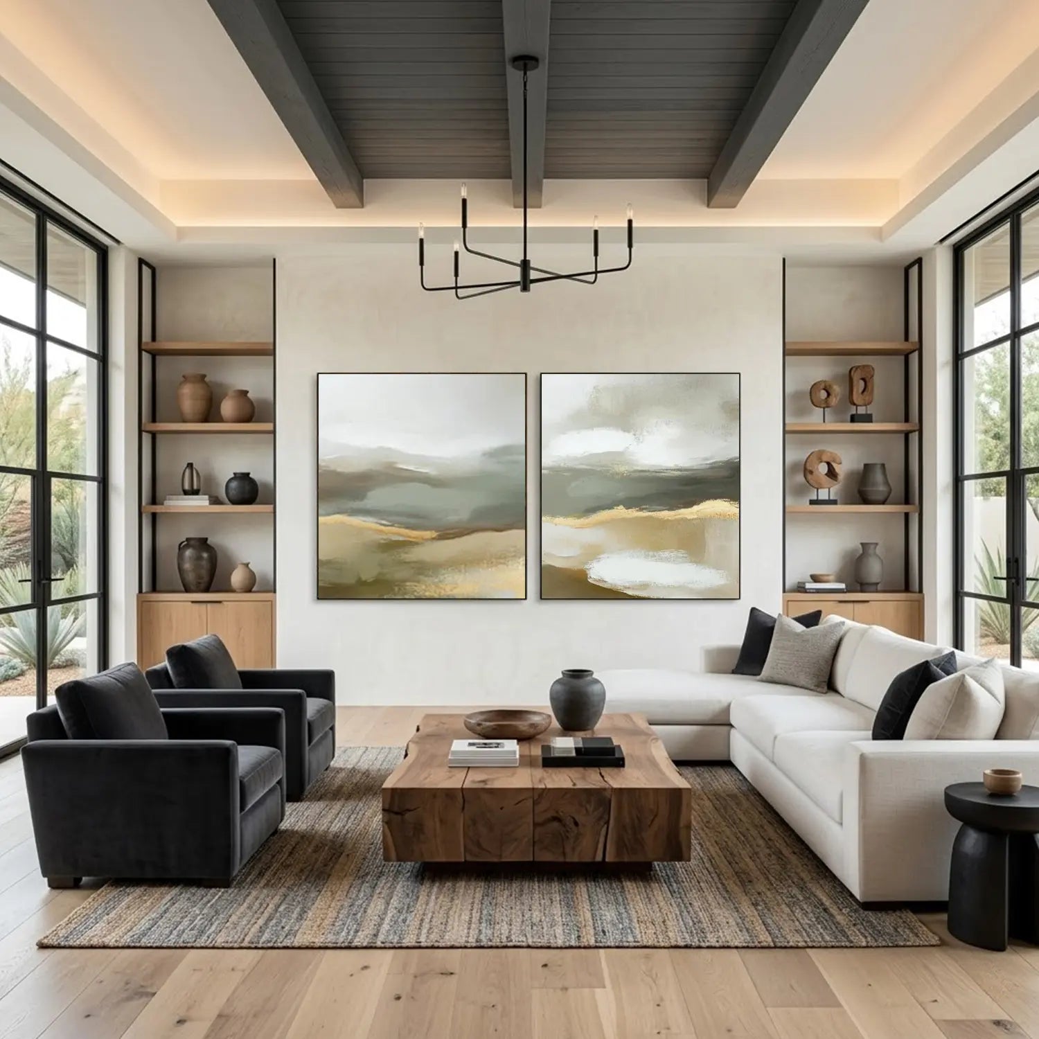 Abstract Canvas Wall Art Set of 2