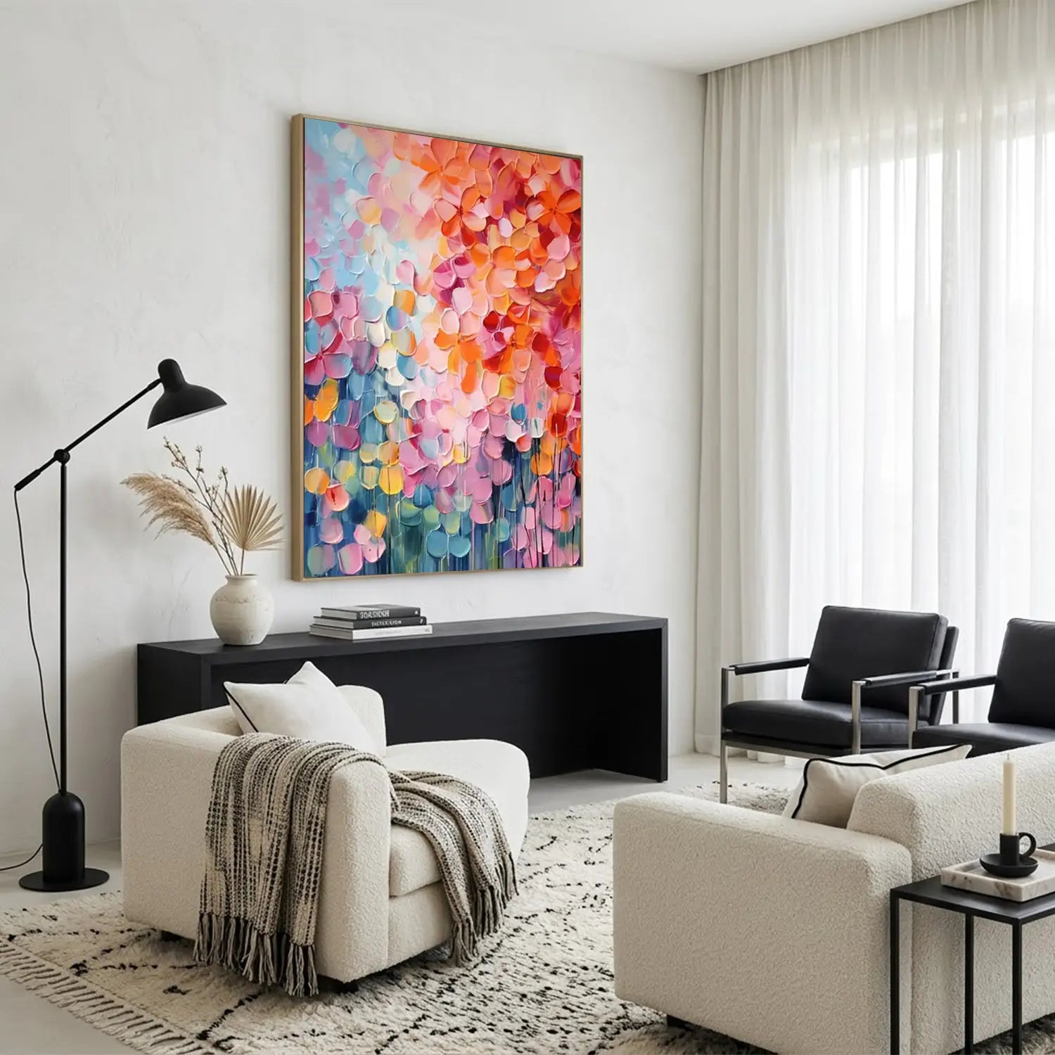 Colorful Abstract Textured Painting Canvas