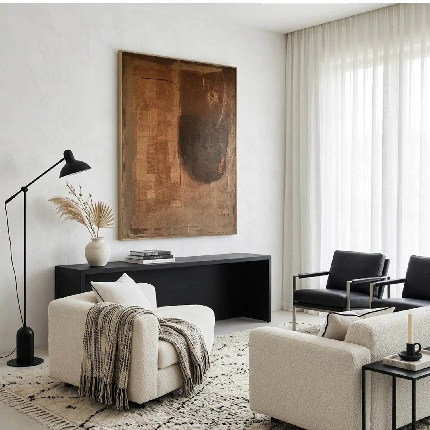 Brown Wabi Sabi Canvas Art