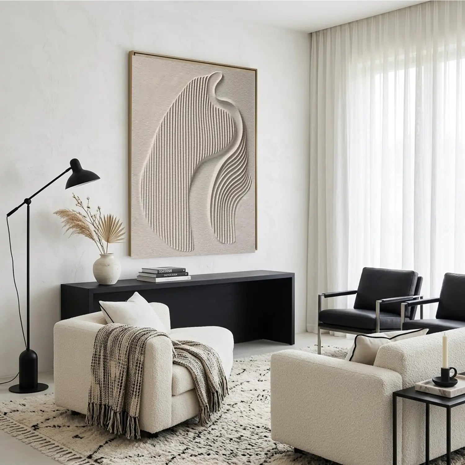 Beige & Brown Abstract
