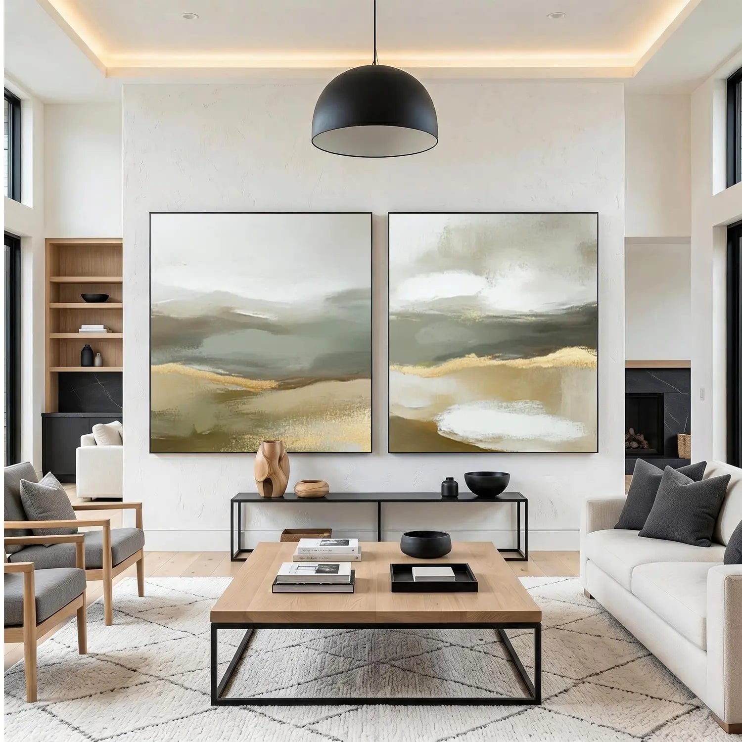Abstract Canvas Wall Art Set of 2