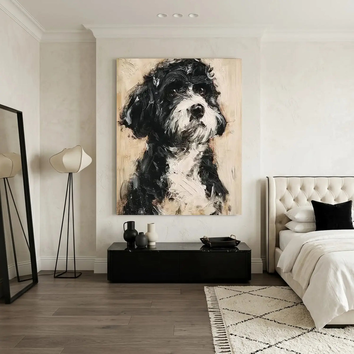 Abstract Animal Dog Textured Wall Art #AA033