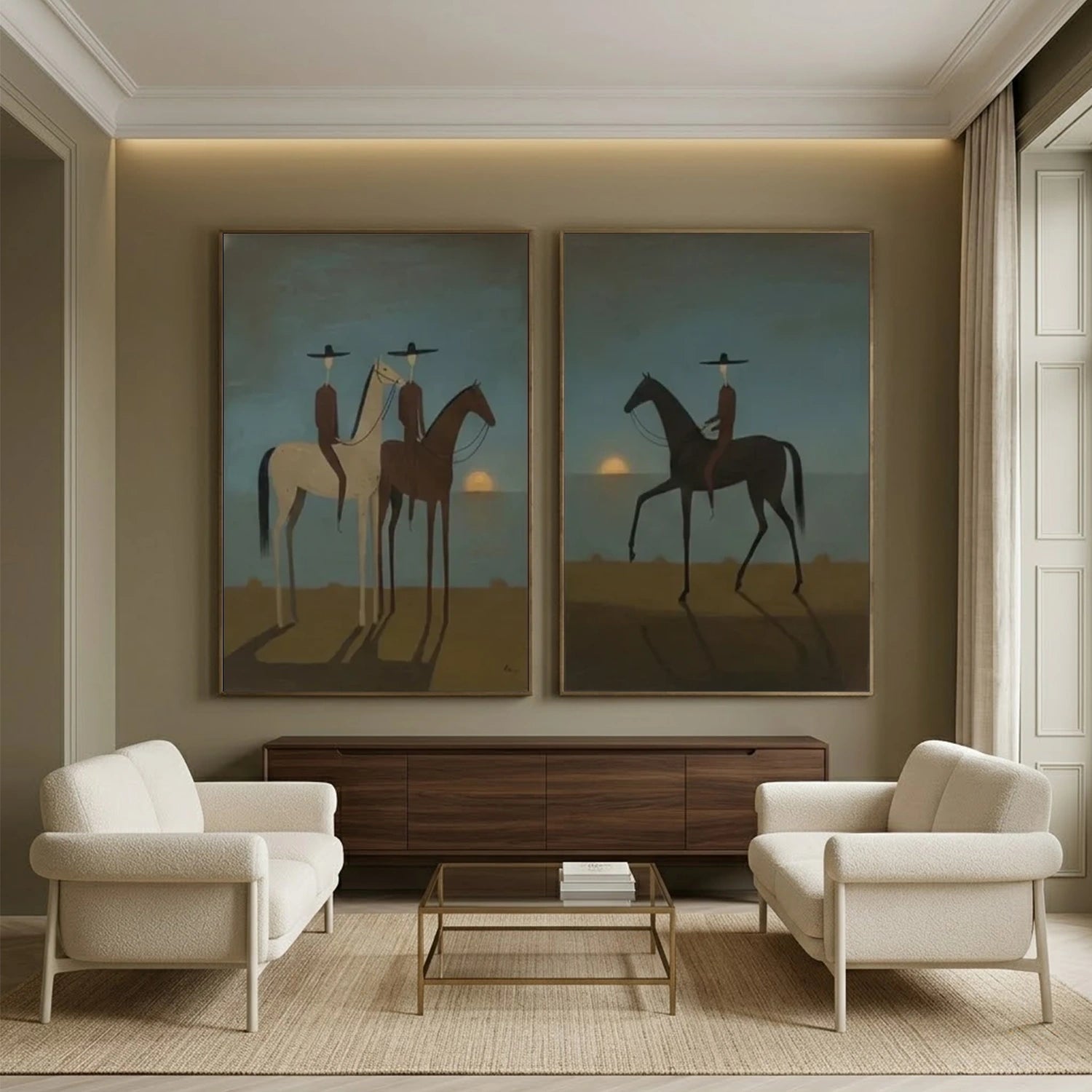 Vintage Americana Art | Sunset Riders Set
