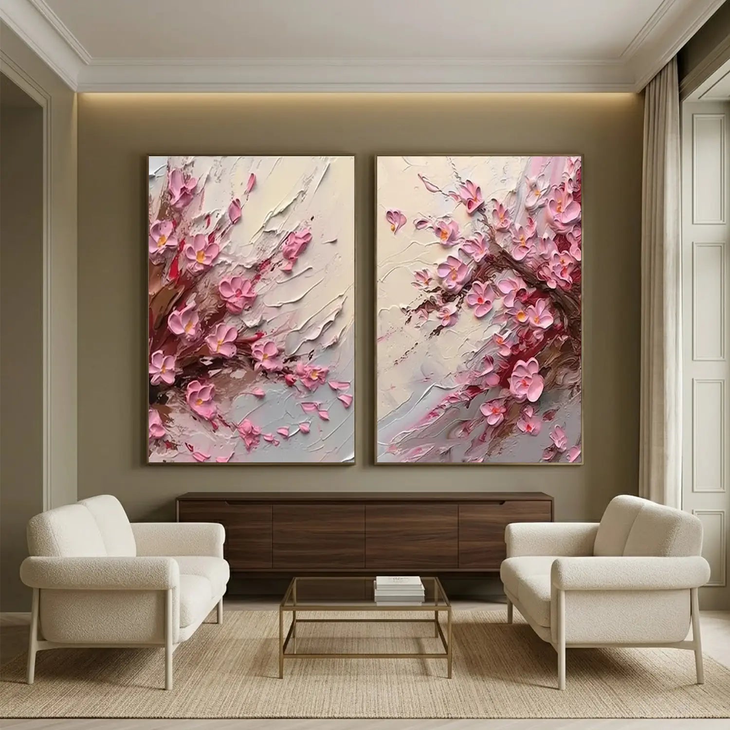 Flower And Tree Painting Set of 2