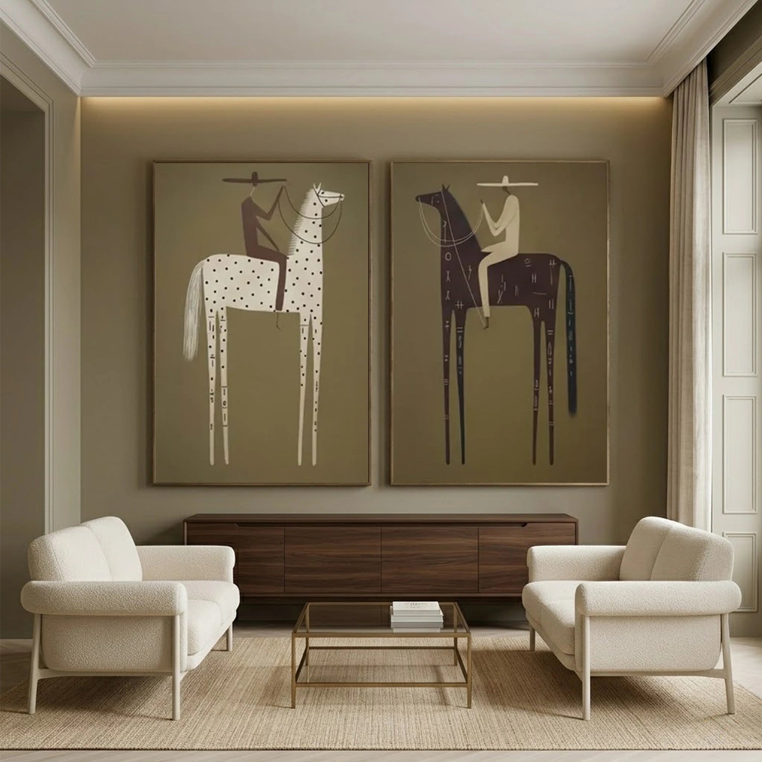 Vintage Americana Art | Silent Dialogue