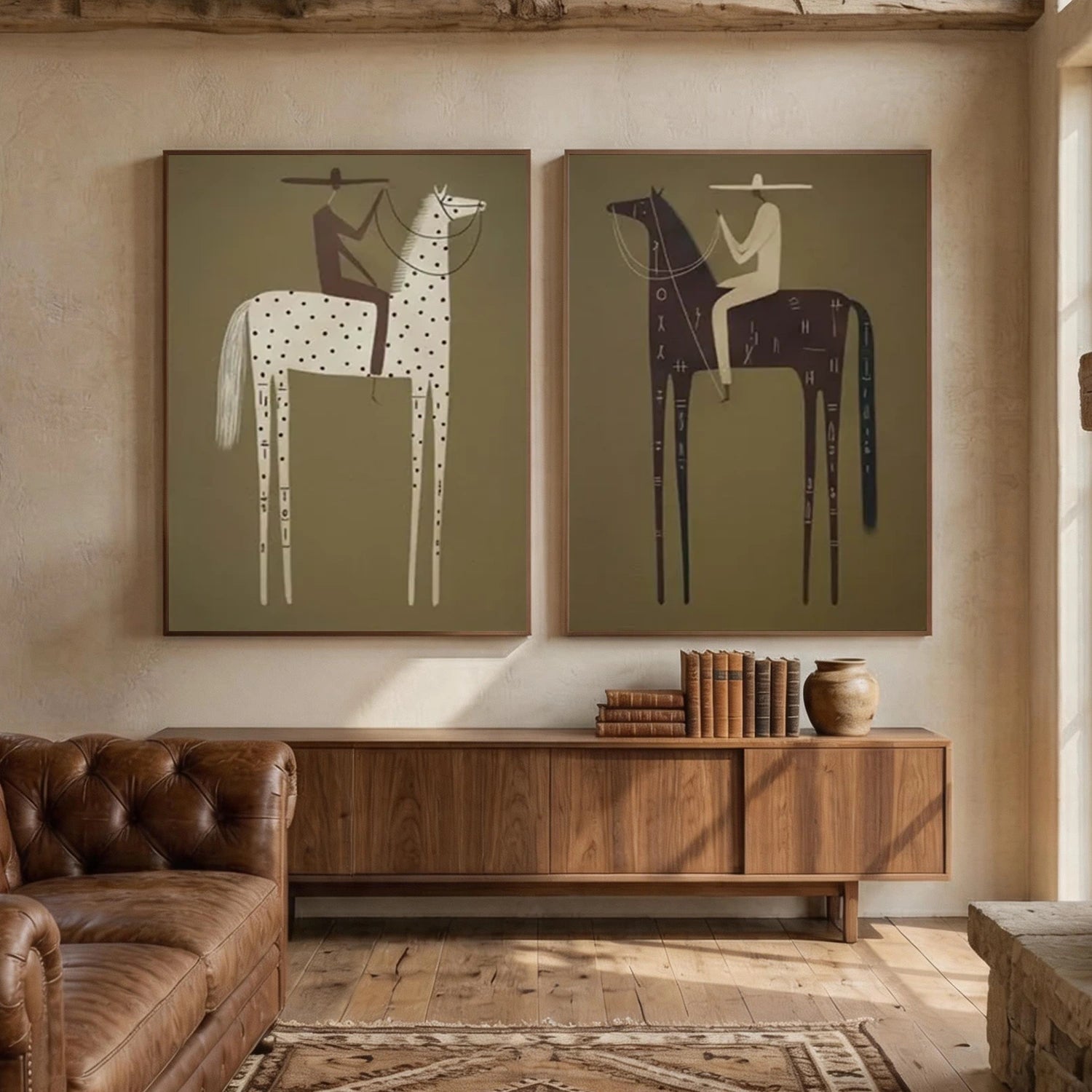 Vintage Americana Art | Silent Dialogue