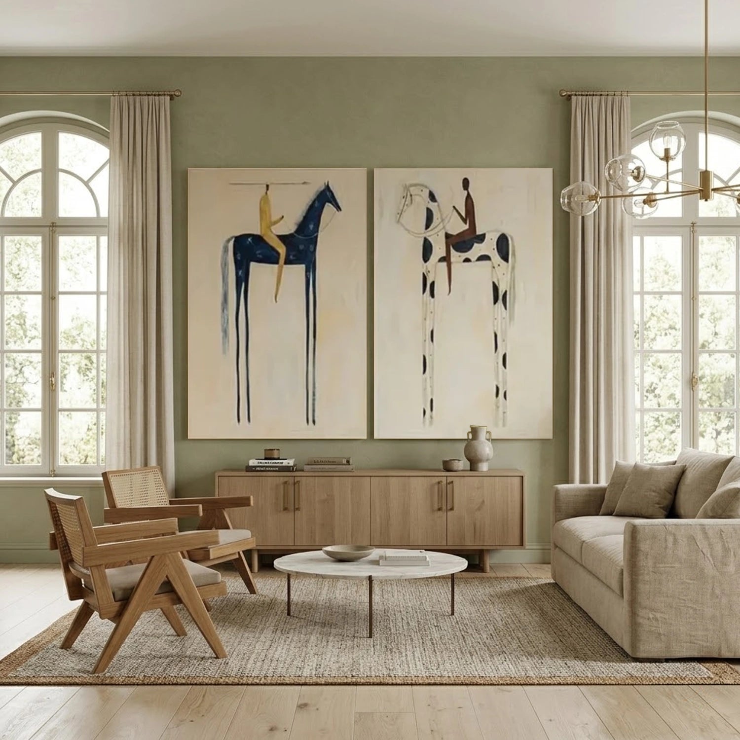 Vintage Americana Art | Twin Nocturnes